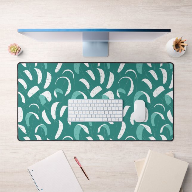 Kitesurfing, Cool Blue White Kite Surfer Desk Mat (Office 1)