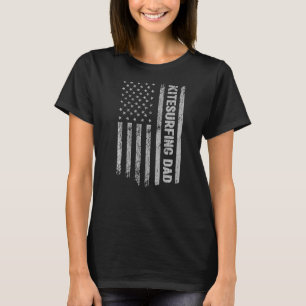 Kitesurfing Dad America Us Flag Patriot  Vintage T-Shirt