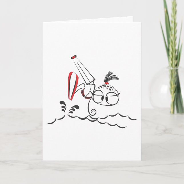 Kitesurfing doll holiday card (Front)