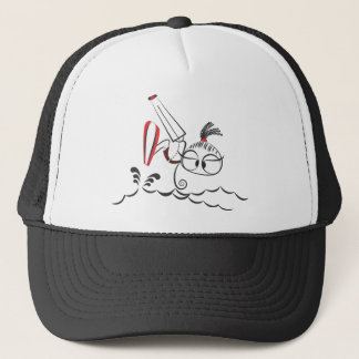 Kitesurfing doll trucker hat
