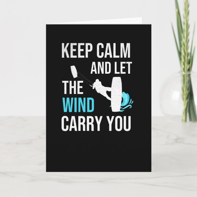 Kitesurfing Kiteboarding Kitesurfer Kiteboarder Card (Front)