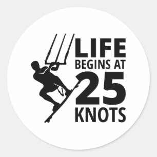 Kitesurfing Kitesurf Kiteboarding Water Sports Classic Round Sticker