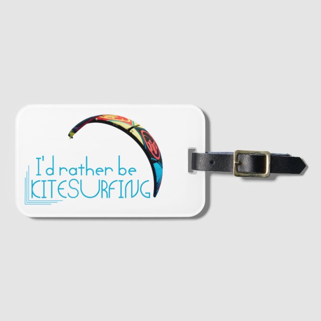 Kitesurfing Luggage Tag (Front Horizontal)