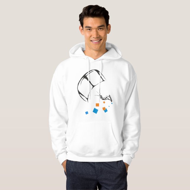 Kitesurfing mans design #1 hoodie (Front Full)