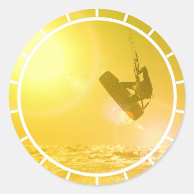 Kitesurfing Silhouette Stickers (Front)