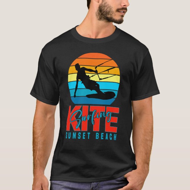 Kitesurfing Sunset Beach T-Shirt (Front)