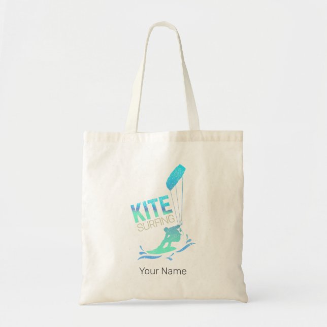 Kitesurfing Vintage Kiteboarder Kite Surfing Tote Bag (Front)