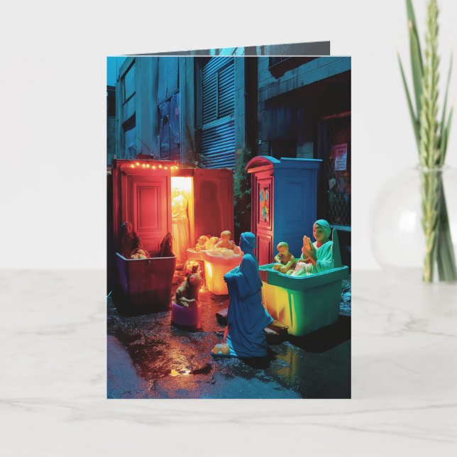 Kitsch Christmas Scene Card (Front)
