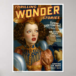 KITSCH DECOR: VINTAGE PULP MAG COVER POSTER