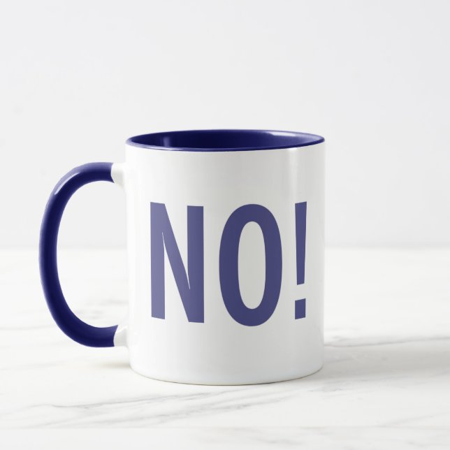Kitschen Fatty NO! Mug Deli Blue (Left)