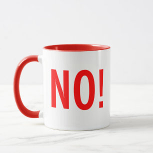 Kitschen Fatty NO! Mug Diner Red