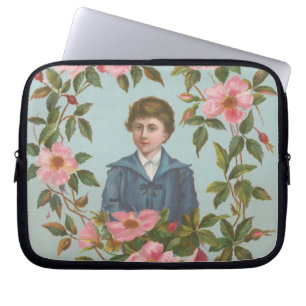 Kitschy Antique German Valentine's Card, 1884 Laptop Sleeve