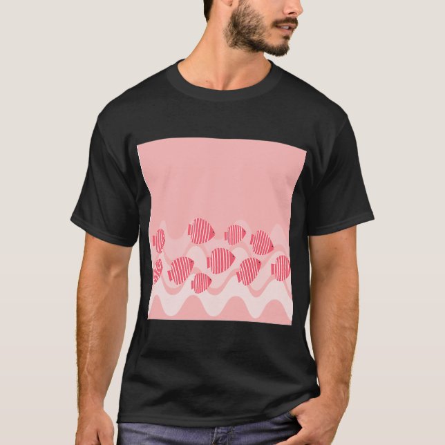 Kitschy Pink Angel Fish T-Shirt (Front)
