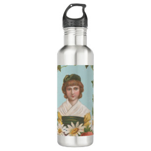 Kitschy Retro German Valentine's Card 710 Ml Water Bottle