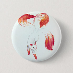 Kitsune 6 Cm Round Badge