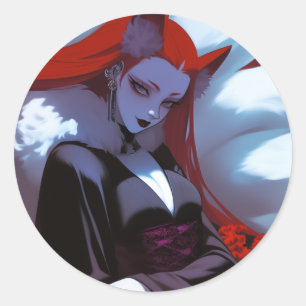 Kitsune Classic Round Sticker