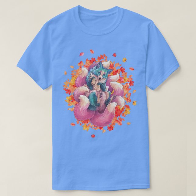 Kitsune Fo a Japanese Nine Tailed Fo a Kitsune Kaw T-Shirt (Design Front)