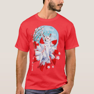 Kitsune Fo Japanese Nine Tailed Fo Magical Creatur T-Shirt