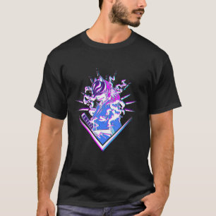 Kitsune fox with japanese kitsune and Vaporwave Gl T-Shirt
