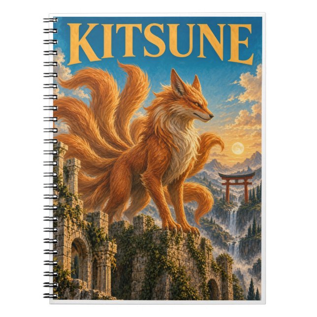 Kitsune, Gothic Fantasy Monster Notebook (Front)