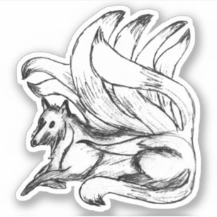 Kitsune Japanese Fox Sketch