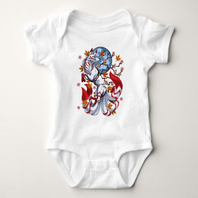 Kitsune Japanese Fox T-Shirt (Front)