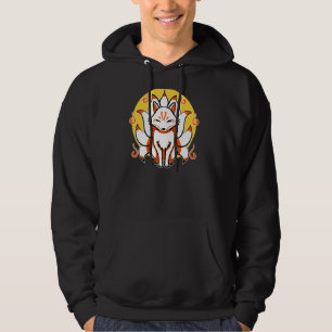 Kitsune Japanese Kami Inari Fox Protector Tempel S Hoodie