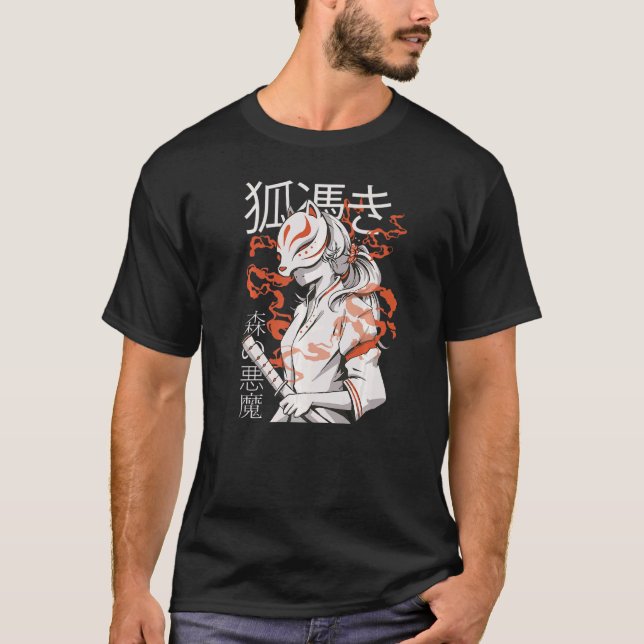 Kitsune  Japanese Samurai Ninja  1 T-Shirt (Front)