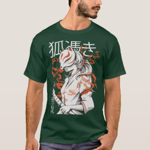 Kitsune Japanese Samurai Ninja (2) T-Shirt