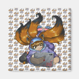 Kitsune Life Magnet