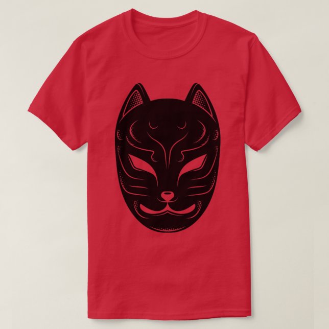 Kitsune Mask Fox Mask T-Shirt (Design Front)
