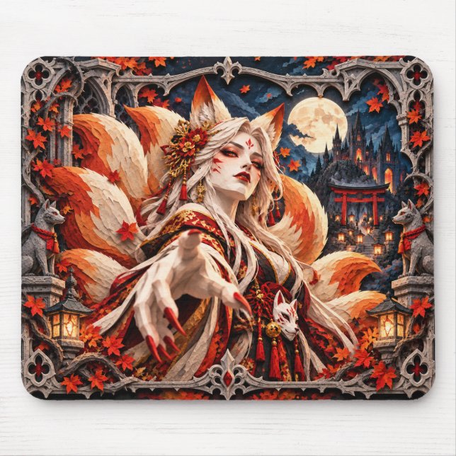 Kitsune, Paper Cut Monster Mouse Pad (Front)
