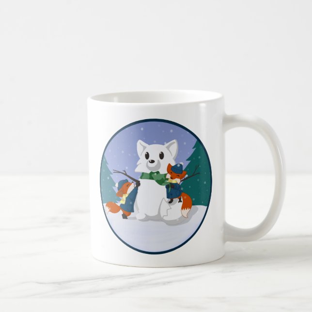 Kitsune Snow Day Mugs (Right)