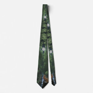 Kitsunegetsu Animal Nature fox moon animal nature Tie