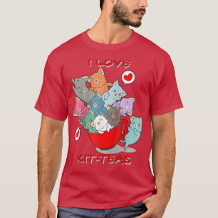 KitTea Cat Lover, Cute And Funny Cat T-Shirt