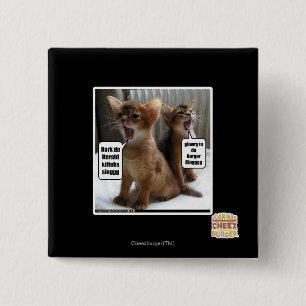 Kitteh carols 15 cm square badge