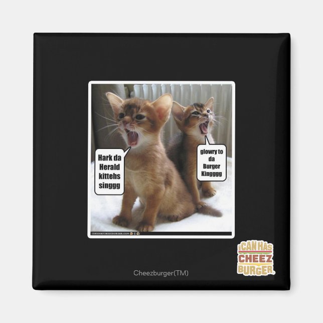 Kitteh carols magnet (Front)