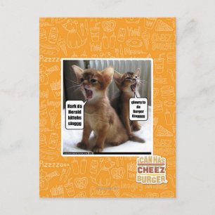 Kitteh carols postcard