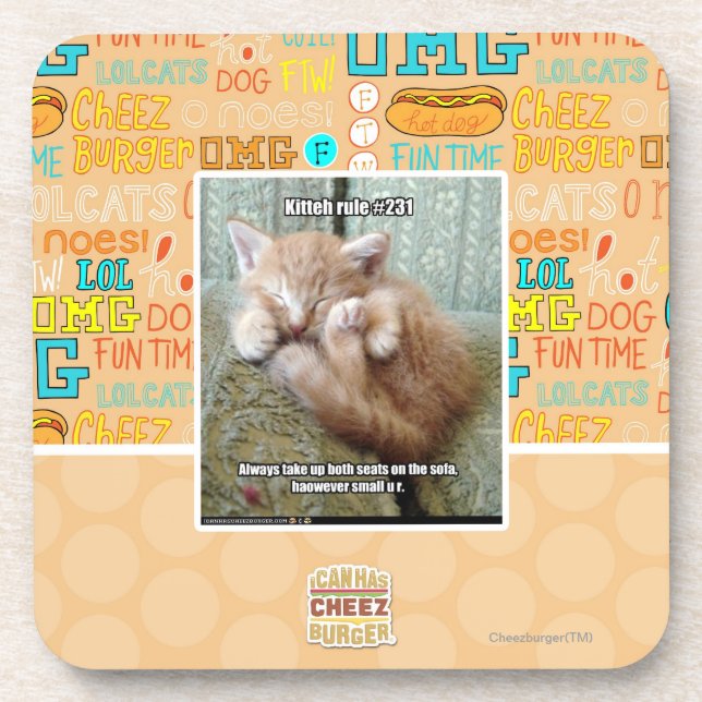 Kitteh rule #231 coaster (Front)