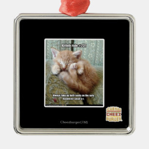 Kitteh rule #231 metal tree decoration