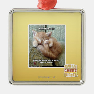 Kitteh rule #231 metal tree decoration
