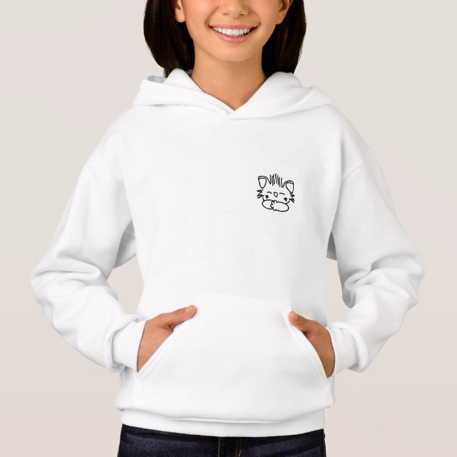KITTEN-001 PULLOVER HOODIE small (Front)