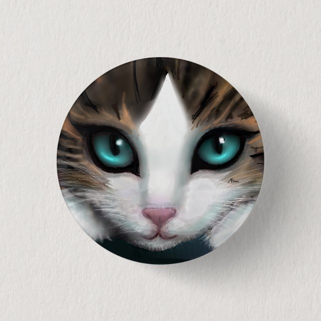 Kitten 3 Cm Round Badge (Front)