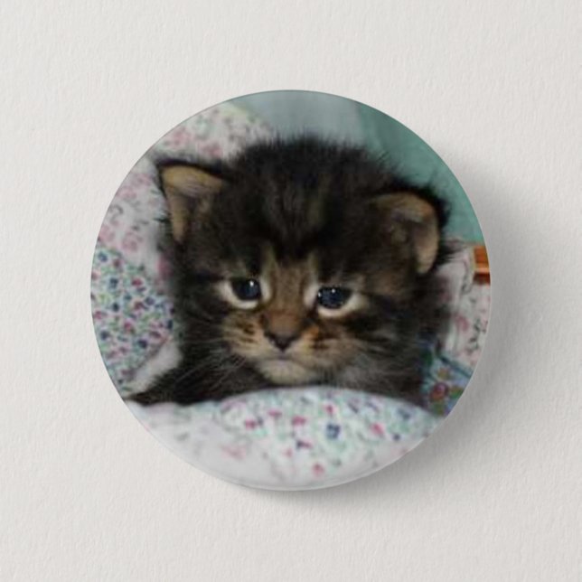 Kitten 6 Cm Round Badge (Front)