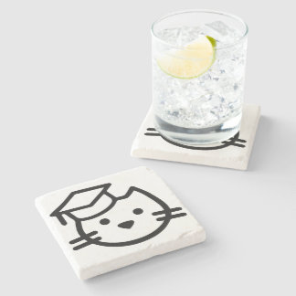Kitten Academy Plain Logo Stone Coaster