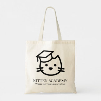 Kitten Academy Plain Logo Tote
