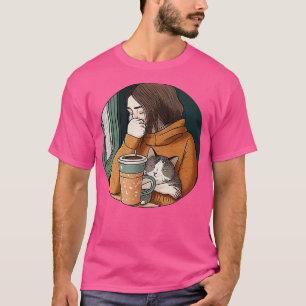 Kitten and Coffee Time T-Shirt