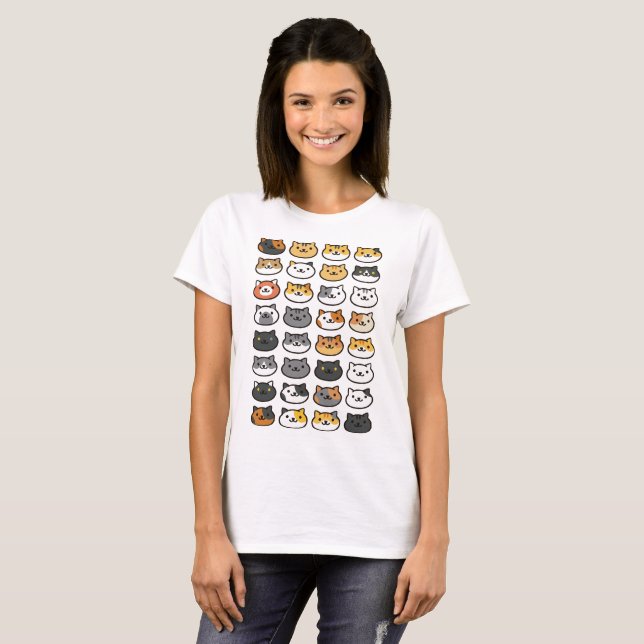 Kitten and Kitten- Cute Cat Tshirt (Front Full)