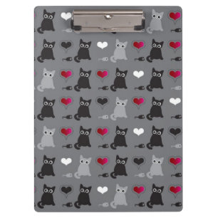 kitten and mice pattern clipboard
