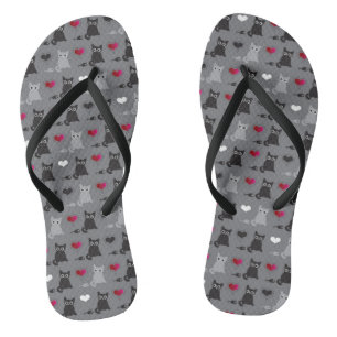 kitten and mice pattern jandals